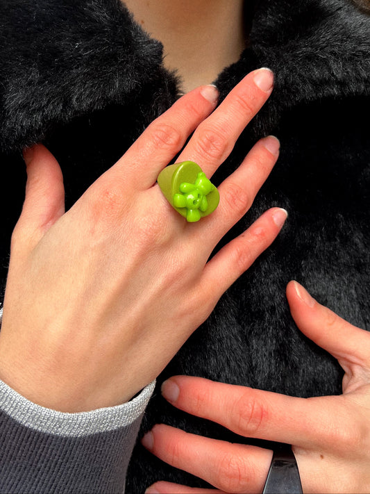 Corazón Botón Oso - San Valentín