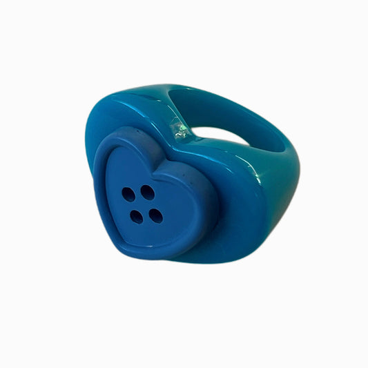 Anillo Corazón Botón Corazón