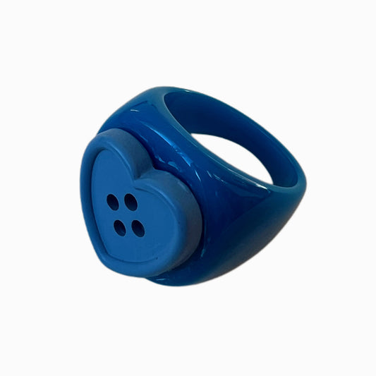 Anillo Redondo Botón Corazón