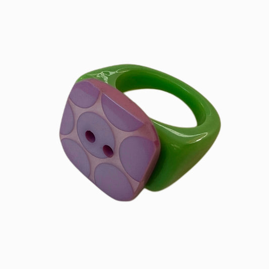 Anillo Botón Cuadrado