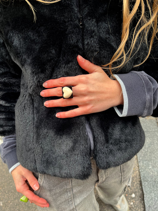 Anillo Corazón Blanco