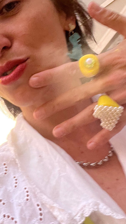 Anillo Corazón Perlado