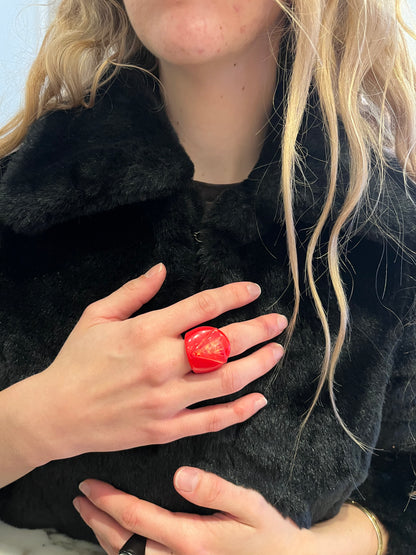 Anillo Botón Triángulo