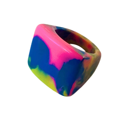 Anillo Cuadrado Marble