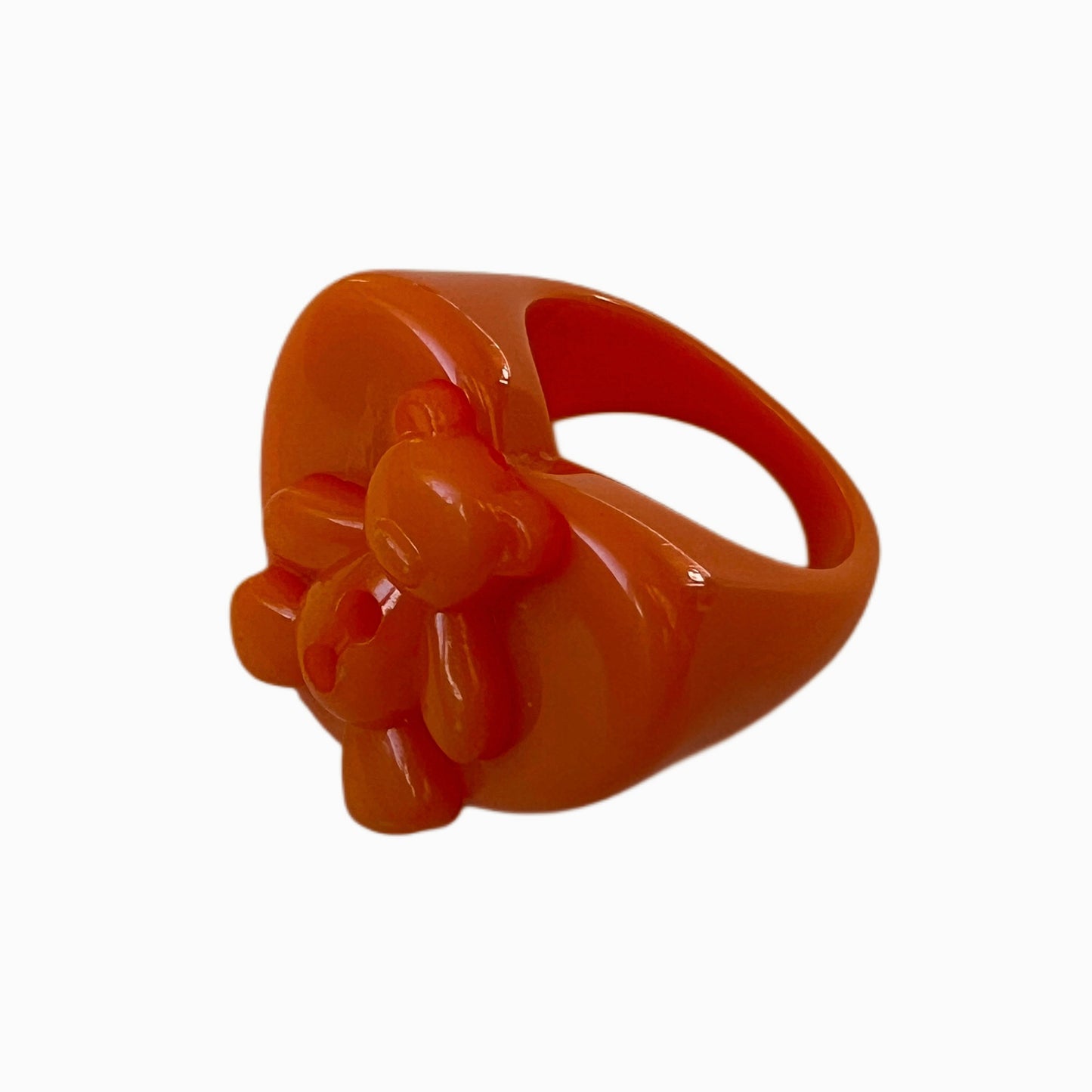 Anillo Corazón Botón Oso