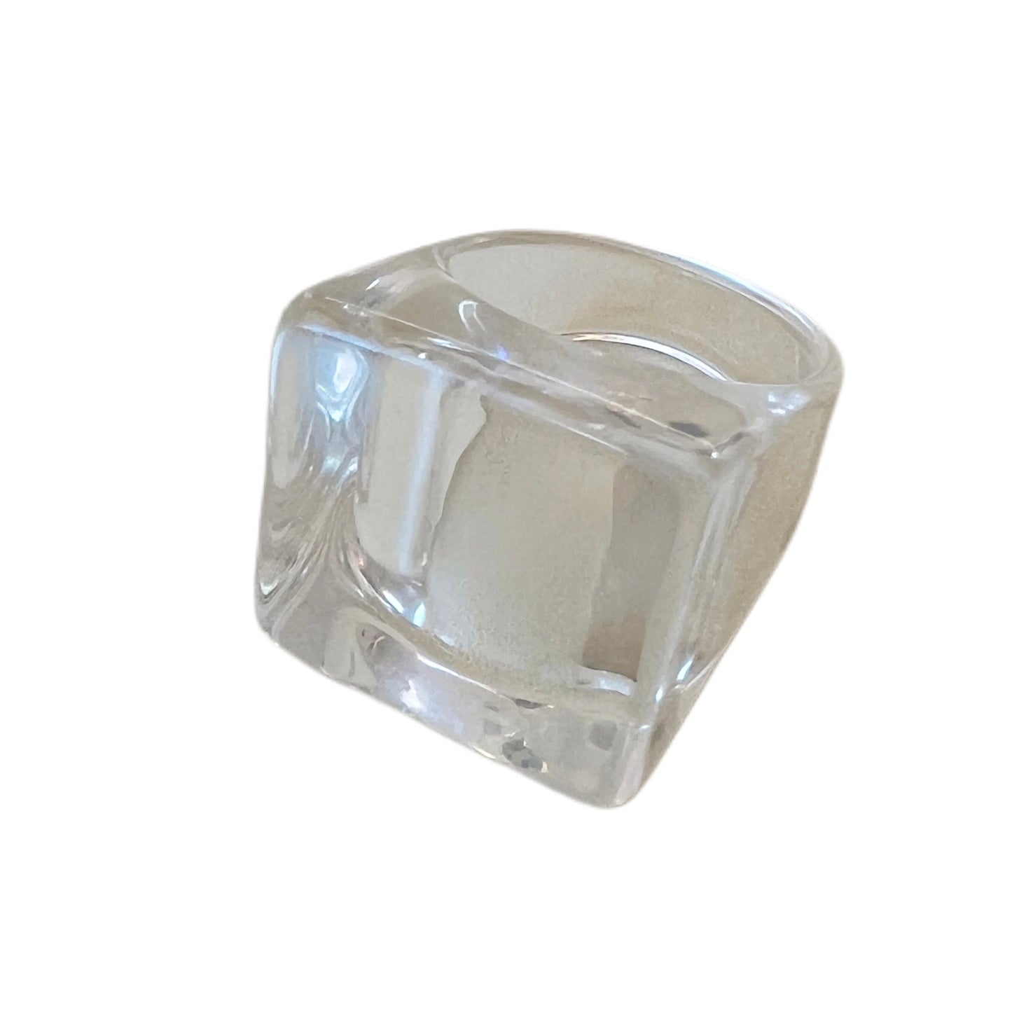 Anillo Cuadrado Transparente
