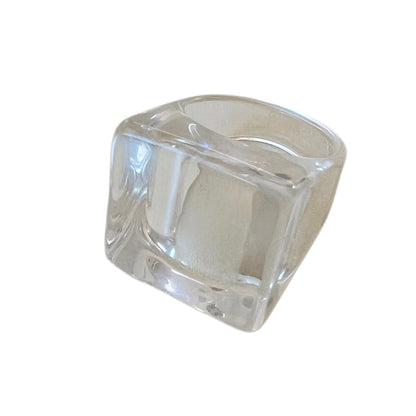 Anillo Cuadrado Transparente