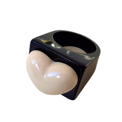 Anillo Corazón Blanco