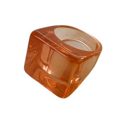 Anillo Cuadrado Transparente