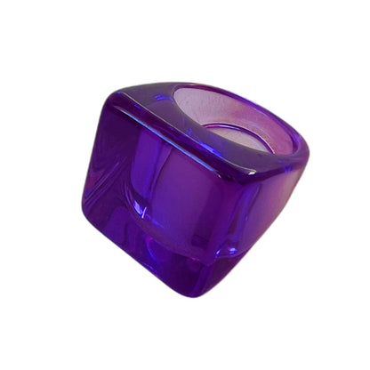 Anillo Cuadrado Transparente
