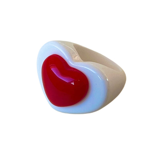 Anillo Corazón Rojo